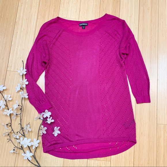 Express Sweaters - EXPRESS pointelle soft pink sweater, XS.